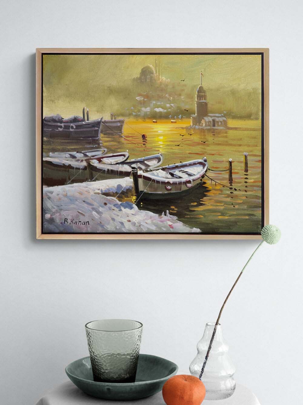 Üsküdar'da Akşamüstü Yağlı Boya Tablosu