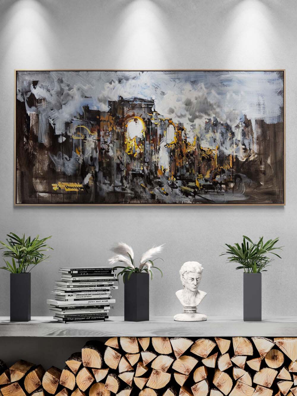 Antik Hafıza Yağlı Boya Tablosu Simurg Sanatevi