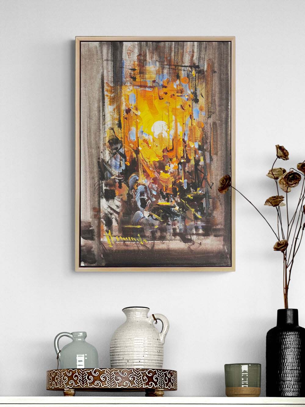 Işığın Parçalanışı Yağlı Boya Tablosu