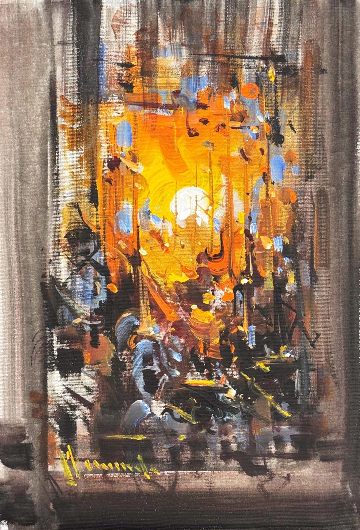 Işığın Parçalanışı Yağlı Boya Tablosu