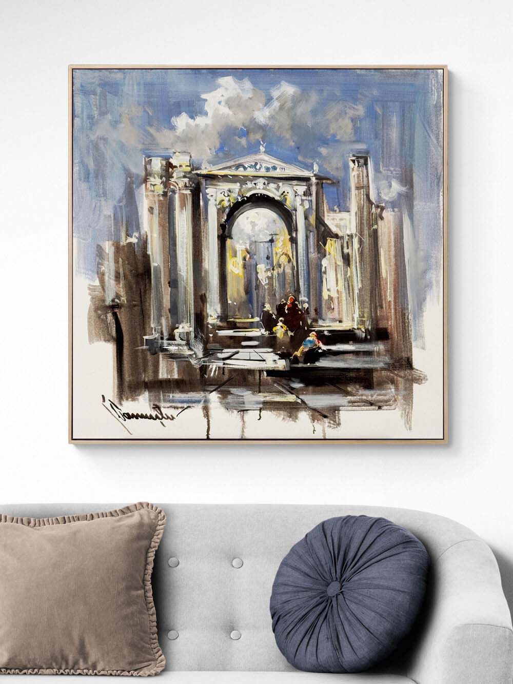 Antik Şehirin Kapısı Yağlı Boya Tablosu Simurg Sanatevi