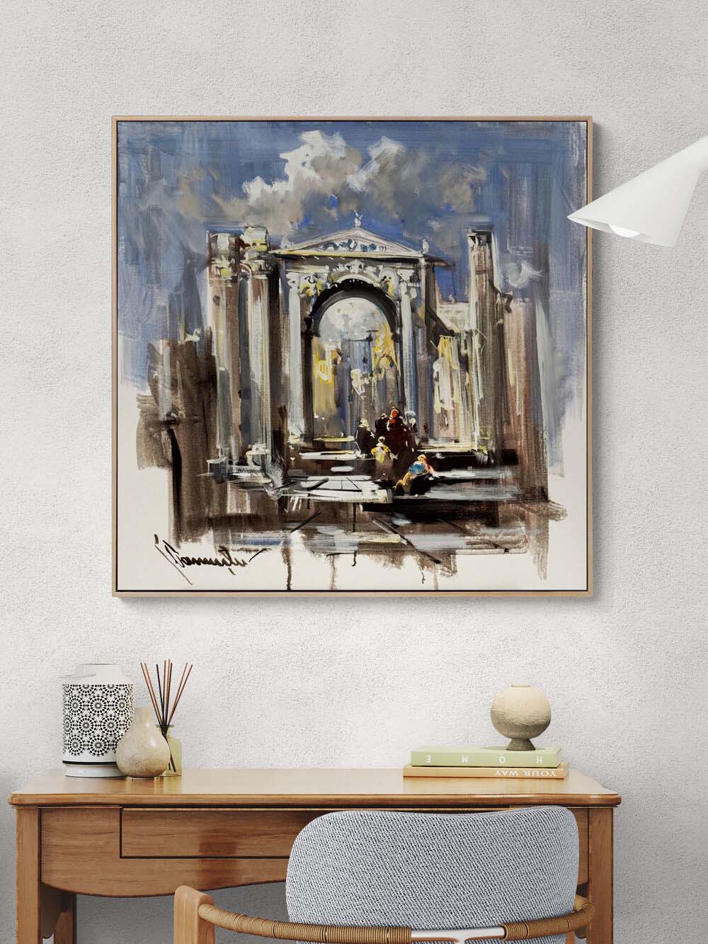 Antik Şehirin Kapısı Yağlı Boya Tablosu Simurg Sanatevi