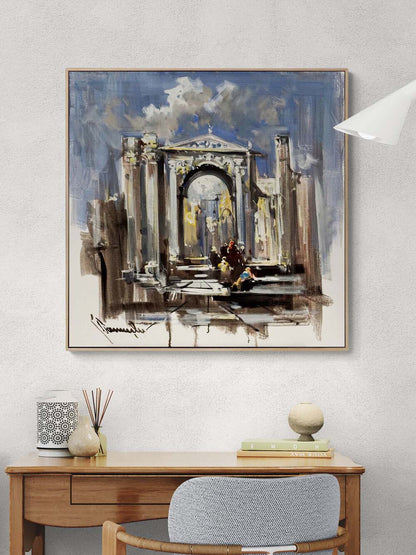 Antik Şehirin Kapısı Yağlı Boya Tablosu Simurg Sanatevi