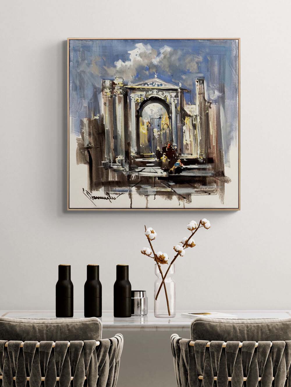 Antik Şehirin Kapısı Yağlı Boya Tablosu Simurg Sanatevi