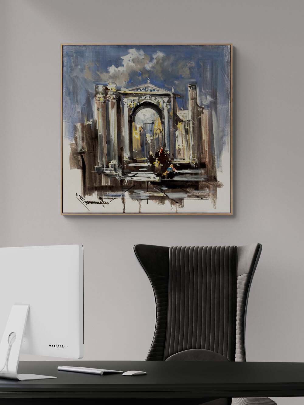 Antik Şehirin Kapısı Yağlı Boya Tablosu Simurg Sanatevi