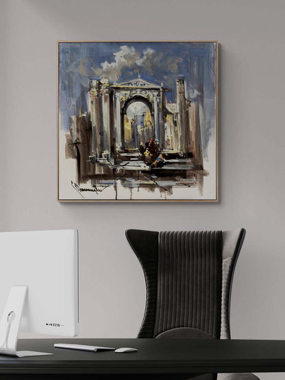 Antik Şehirin Kapısı Yağlı Boya Tablosu Simurg Sanatevi