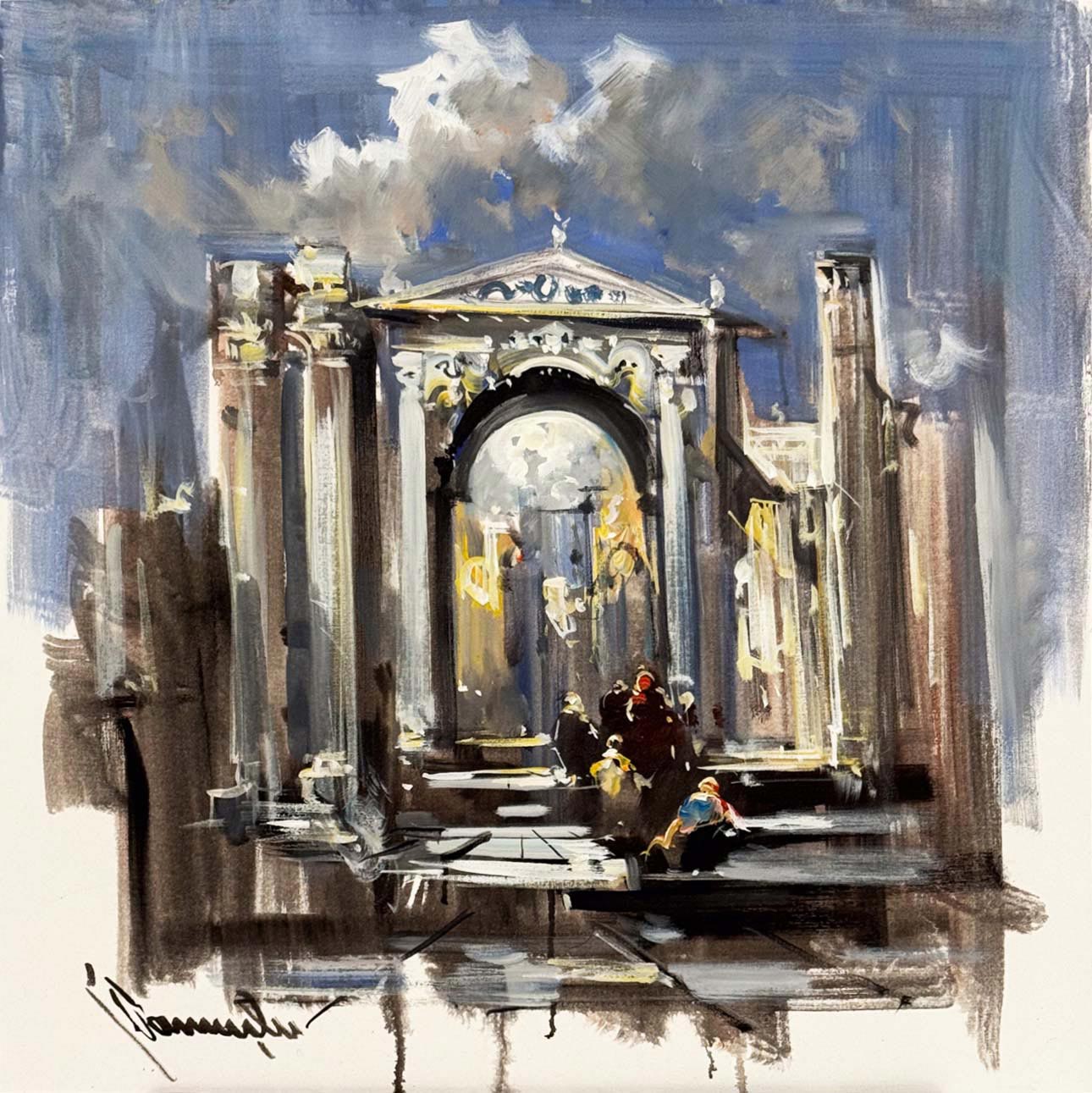 Antik Şehirin Kapısı Yağlı Boya Tablosu Simurg Sanatevi