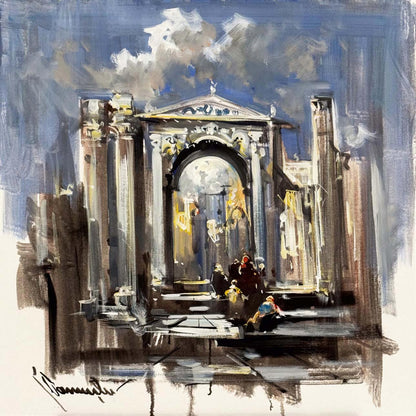 Antik Şehirin Kapısı Yağlı Boya Tablosu Simurg Sanatevi