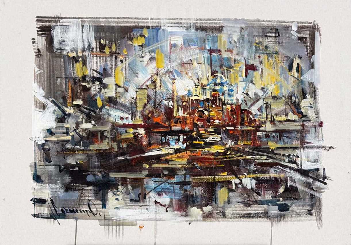 Dinamik Boşluk Yağlı Boya Tablosu