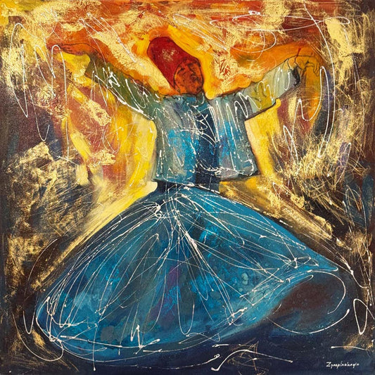 Semazenin Peşinde Yağlı Boya Tablosu