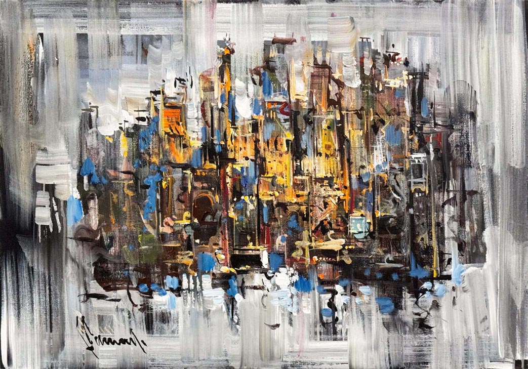 Özgür Akış Yağlı Boya Tablosu