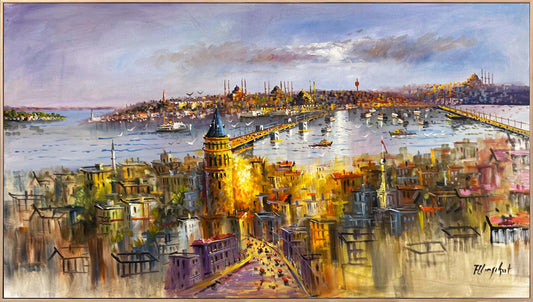 Haliç'in Silüeti Yağlı Boya Tablosu