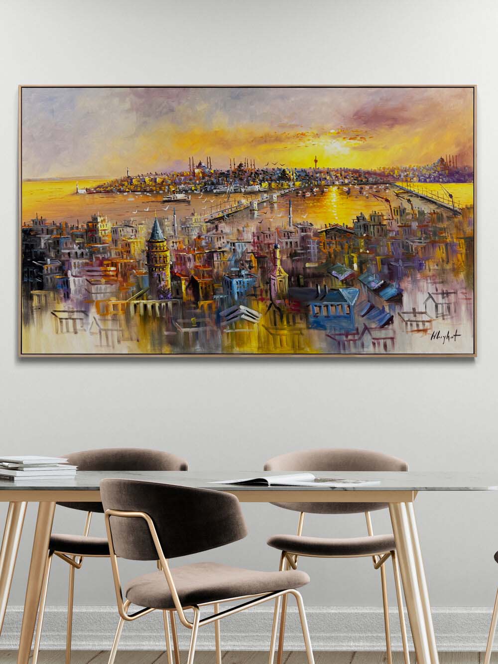 Yedi Tepeli Rüya Yağlı Boya Tablosu