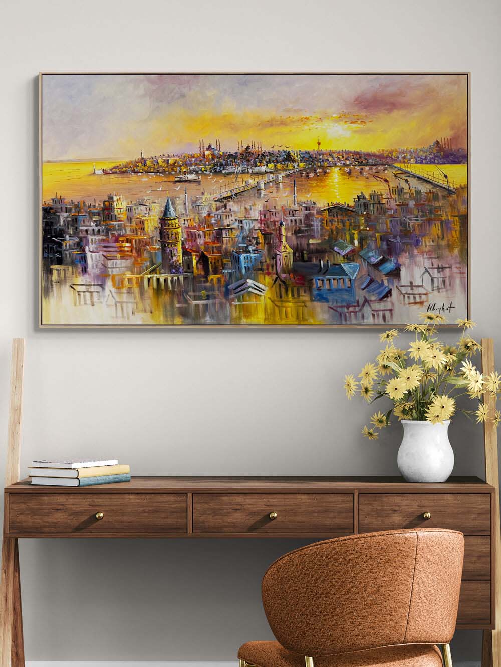 Yedi Tepeli Rüya Yağlı Boya Tablosu