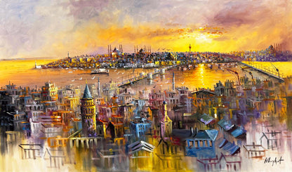 Yedi Tepeli Rüya Yağlı Boya Tablosu