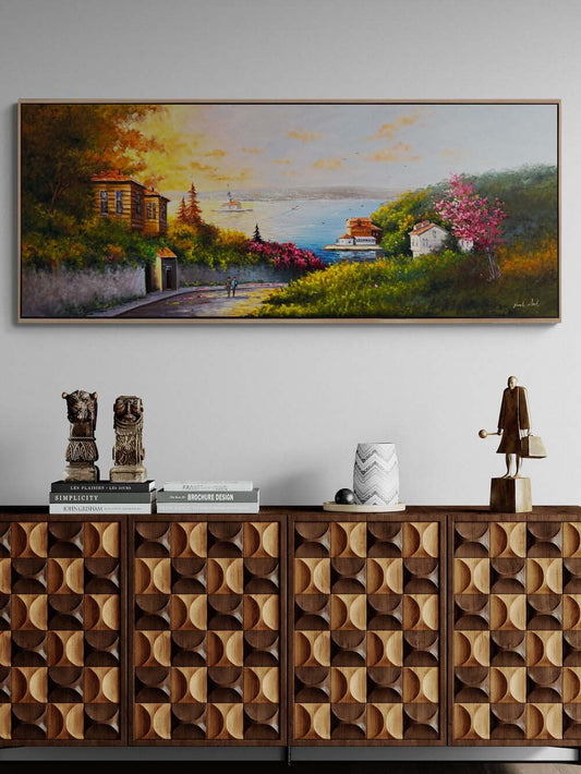 Eski Üsküdar Sokaklarında Yağlı Boya Tablosu