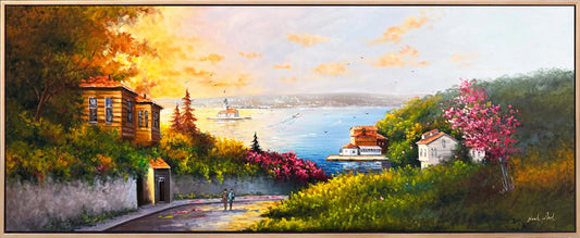 Eski Üsküdar Sokaklarında Yağlı Boya Tablosu