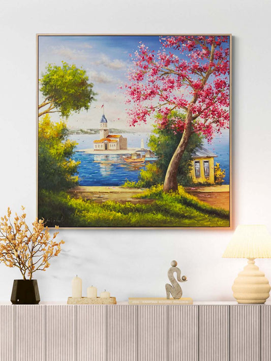 Boğazın Kız Kulesi Yağlı Boya Tablosu