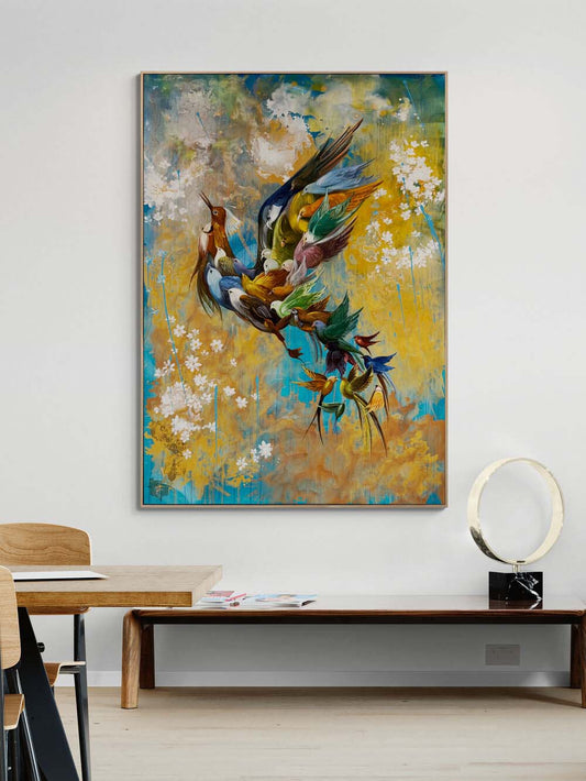 Simurg'un Hayalleri Yağlı Boya Tablosu