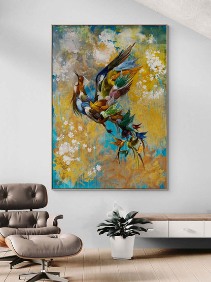 Simurg'un Hayalleri Yağlı Boya Tablosu Simurg Sanatevi