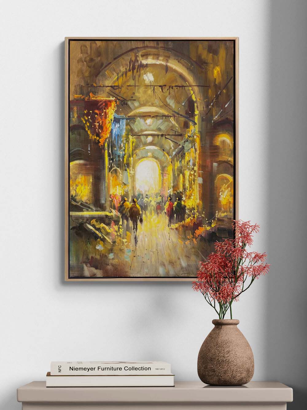 Kemerler İçinde Çarşı Yağlı Boya Tablosu