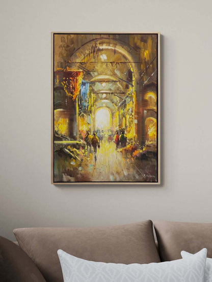 Kemerler İçinde Çarşı Yağlı Boya Tablosu