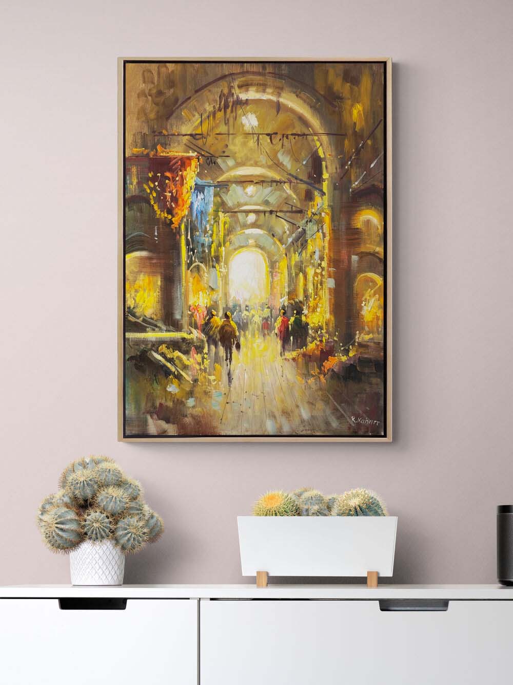 Kemerler İçinde Çarşı Yağlı Boya Tablosu