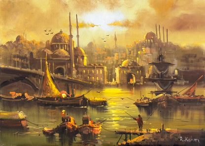 Eskiden Eminönü Yağlı Boya Tablosu