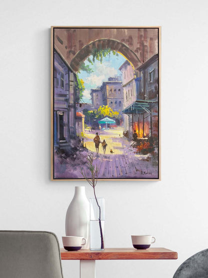 Şehrin Dokusu Yağlı Boya Tablosu