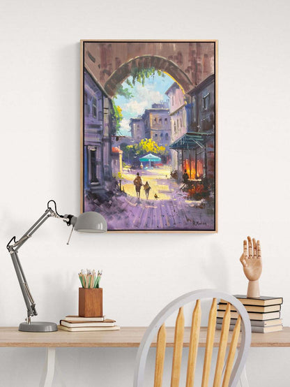 Şehrin Dokusu Yağlı Boya Tablosu