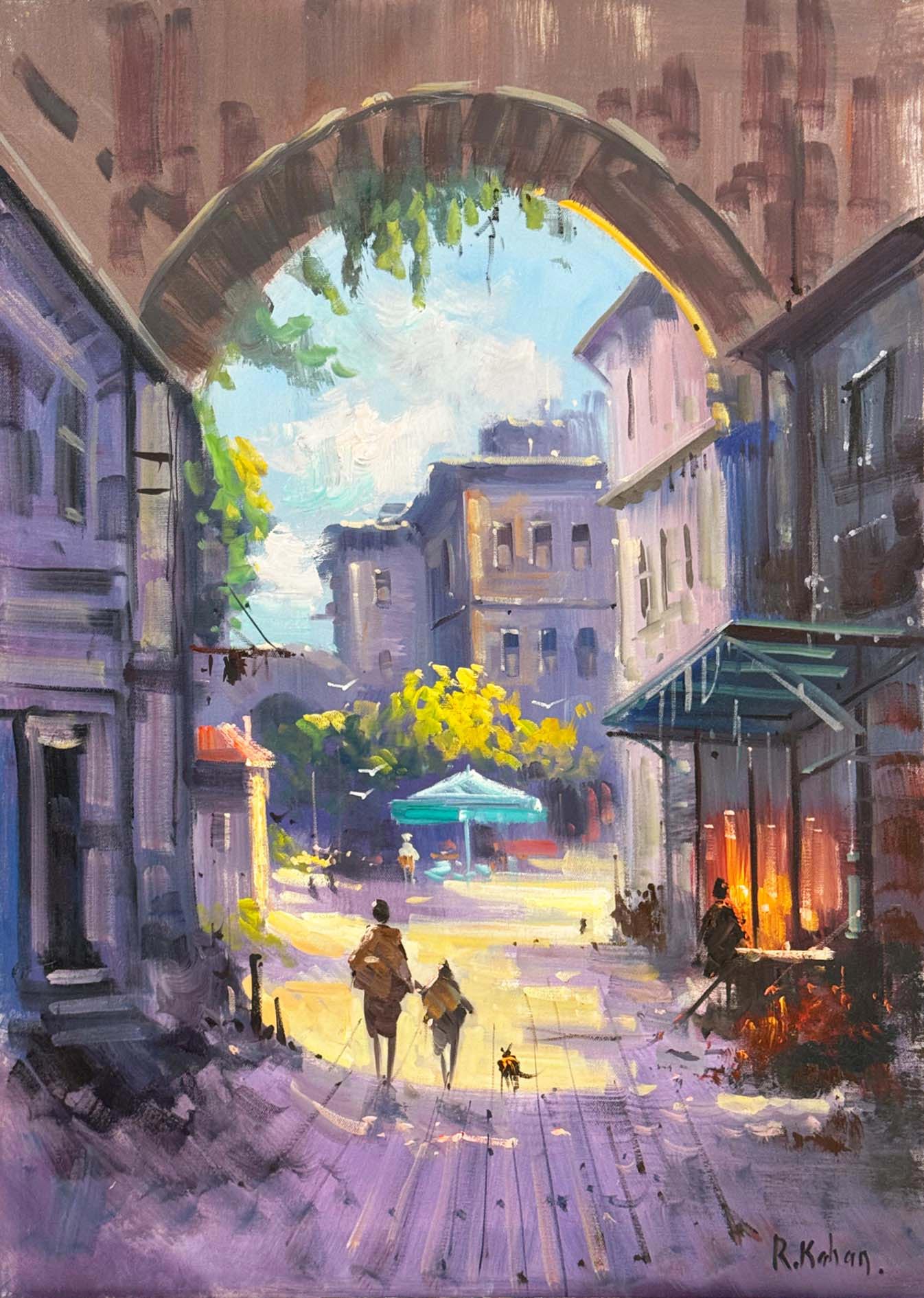 Şehrin Dokusu Yağlı Boya Tablosu