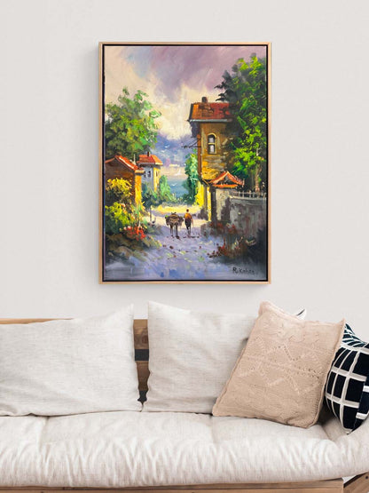 Eski Şehirde Yağlı Boya Tablosu