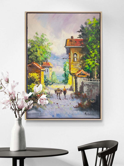 Eski Şehirde Yağlı Boya Tablosu