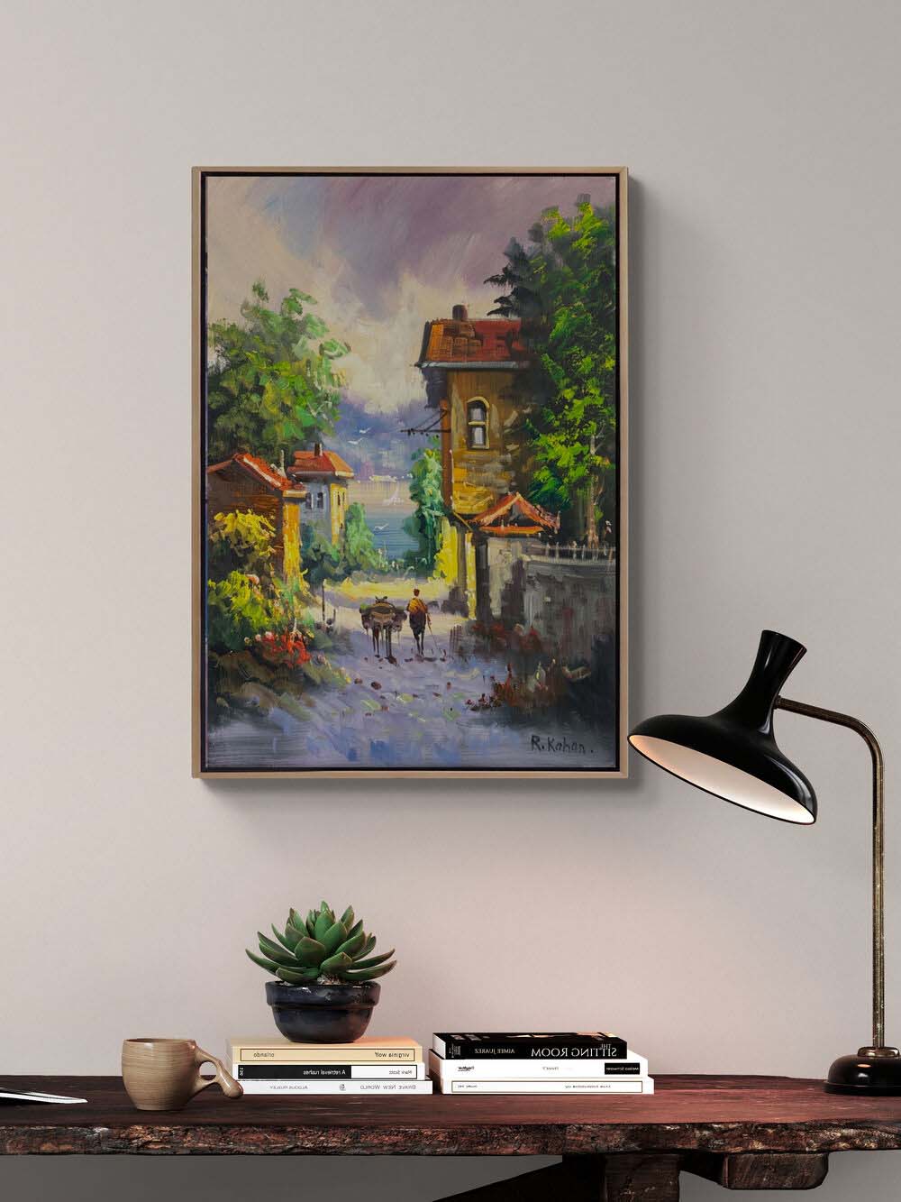 Eski Şehirde Yağlı Boya Tablosu