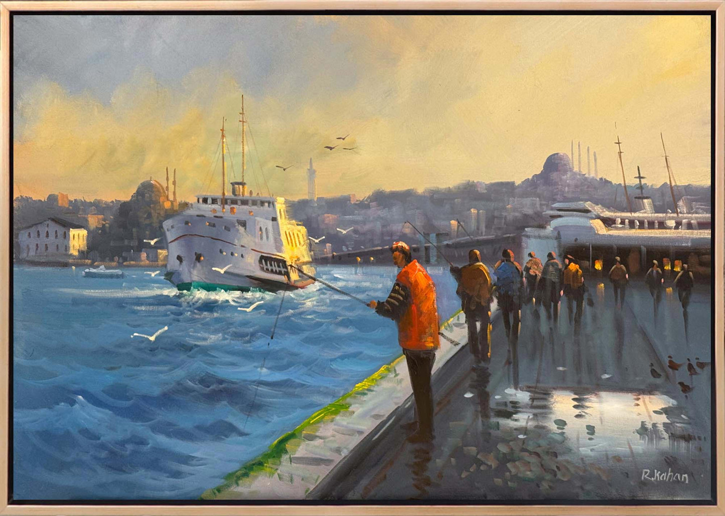 Balıçıların Bekleyişi Yağlı Boya Tablosu