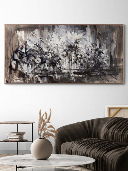 Düşünce Katmanları Yağlı Boya Tablosu