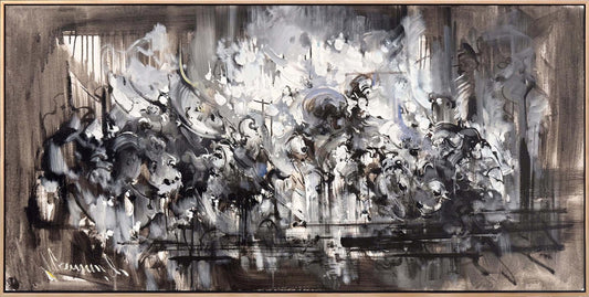 Düşünce Katmanları Yağlı Boya Tablosu