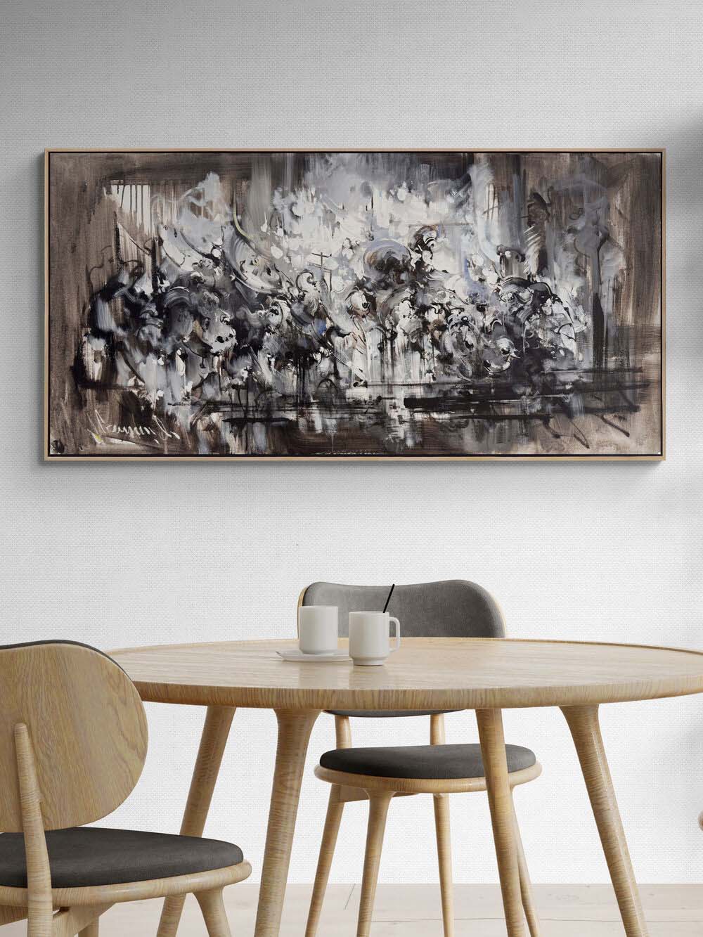 Düşünce Katmanları Yağlı Boya Tablosu