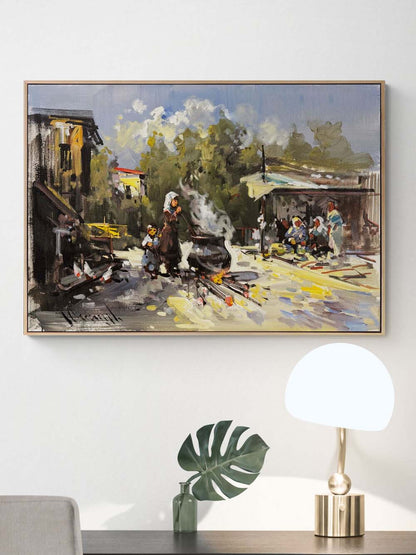 Köyün Bereketi Yağlı Boya Tablosu