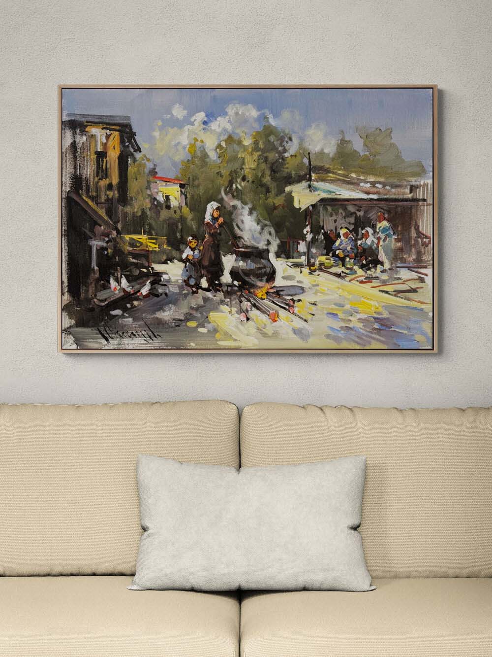 Köyün Bereketi Yağlı Boya Tablosu