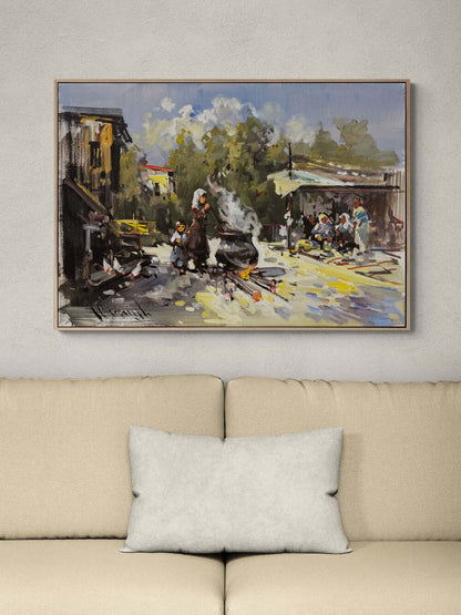 Köyün Bereketi Yağlı Boya Tablosu