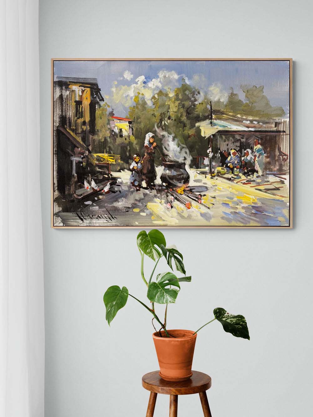 Köyün Bereketi Yağlı Boya Tablosu