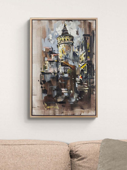 Galata'da Formlar Yağlı Boya Tablosu