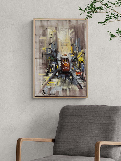 İstiklal'de Düşler Yağlı Boya Tablosu