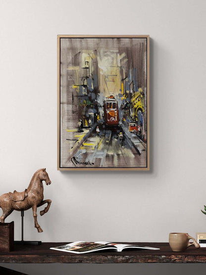 İstiklal'de Düşler Yağlı Boya Tablosu