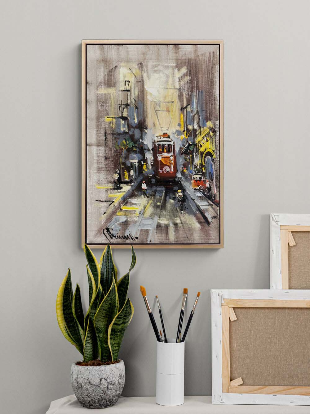 İstiklal'de Düşler Yağlı Boya Tablosu