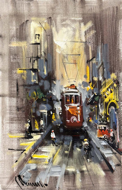 İstiklal'de Düşler Yağlı Boya Tablosu