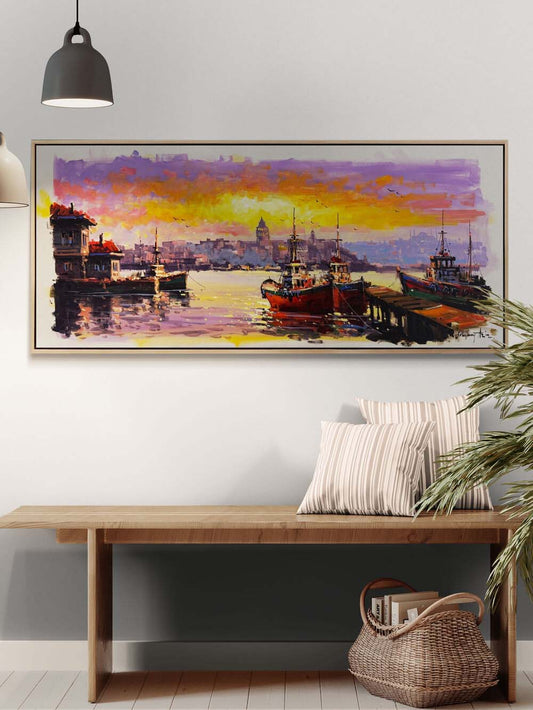 İstanbul’un Günbatımı Şarkısı Yağlı Boya Tablosu