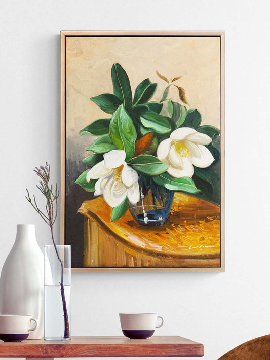 Bahçenden Manolyalar Yağlı Boya Tablosu