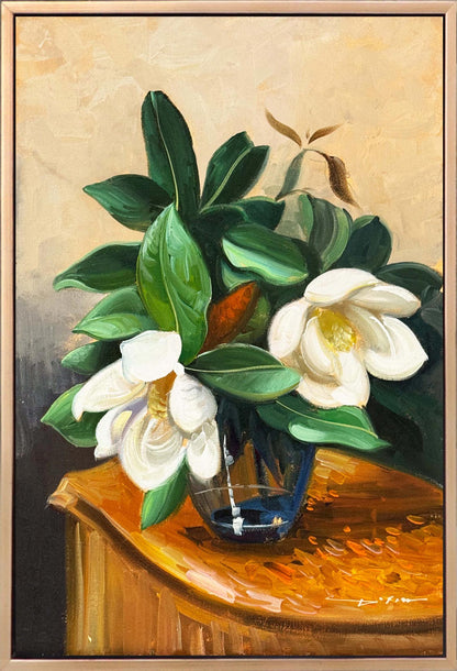 Bahçenden Manolyalar Yağlı Boya Tablosu